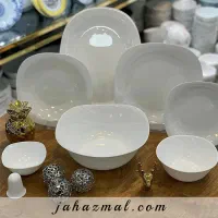 سرویس آرکوپال سفید چهارگوش و گرد ۲۶ تکه گلدن