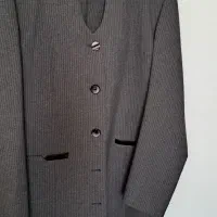 مانتو شلوار اداری قهوه ای