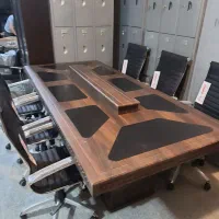 میز جلسه ۸ نفره کنسول دار تمام وکیوم مدل پازل