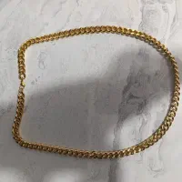 گردنبند طلایی با آبکاری و روکش استیل