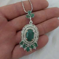 مدال زمرد و برلیان اصل ایتالیا