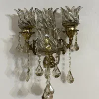دیوار کوب برنج .شمعدان برنجی .شمعدان دیواری دو عدد