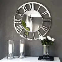 ساعت دیواری آئینه ای قطر ۶۰ سانت