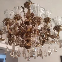 لوستر 8 شاخه 2 گل با 3 طوقه|لوستر و چراغ آویز|تبریز, |دیوار