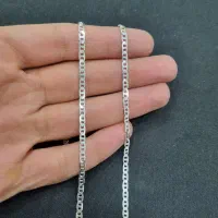 زنجیر نقره مردانه ترک مدل تی T (تتا) عیار ۹۲۵