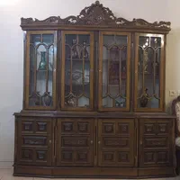 بوفه ( ویترین ) چوبی گردو با طراحی خاص|بوفه، ویترین، کنسول|اصفهان, شهشهان|دیوار