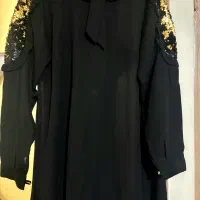 مانتو شومیزی یقه پولک دوزی شده