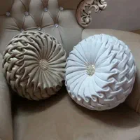 کوسن های  گرد سه بعدی مخمل  رنگبندی