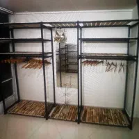 قفسه چوب و فلز