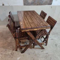 میز و صندلی چوبی
