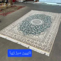 فرش دستباف نایین ۹ لا سبز زیبا جفت ۶ متری|فرش|مشکیندشت, |دیوار