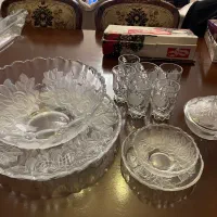 سرویس کریستال گل رزی ژاپنی