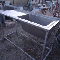 سینک صنعتی تک قلوی سنگین تمیز وسالم