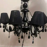 لوستر کریستالی مشکی شیک سالم  بدون شکستگی