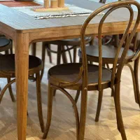 میز و صندلی چوبی (سبک لهستانی)|میز و صندلی غذاخوری|رشت, پارک شهر|دیوار
