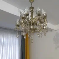 لوستر برنجی 10شعله وزن بالا