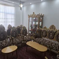 یک دست مبلمان ۹ نفره استیل ، ومیز ناهار خوری ۶نفره|مبلمان خانگی و میز عسلی|رودهن, |دیوار