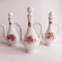 ظروف گل سرخی ژاپن|ظروف سرو و پذیرایی|قم, هنرستان|دیوار