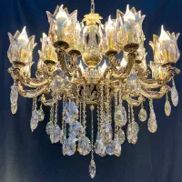 لوستر 8 شعله  تولید انواع لوستر های برنزی|لوستر و چراغ آویز|اراک, |دیوار