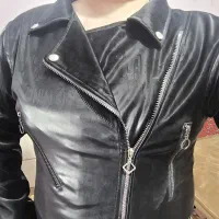 کاپشن چرم نقش دار داخل خز