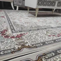 فرش ۶ متری طوسی سفید