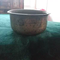 ظرف بادیه قاجاری مسی