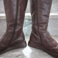 بوت بلند قهوه ای چرم زنانه|کیف، کفش، کمربند|قائمشهر, |دیوار