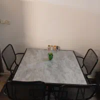 میز ناهار مشکی آهنی فلزی