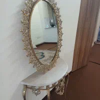 میز آینه زیر تلویزیونی وساعت|بوفه، ویترین، کنسول|همدان, |دیوار