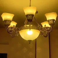 دو عدد لوستر ،یکی ۶ شاخه یکی بدون شاخه|لوستر و چراغ آویز|اصفهان, رسالت|دیوار