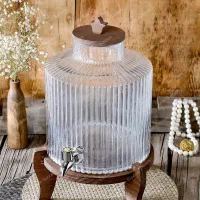 کلمن شیشه ای چوبی
