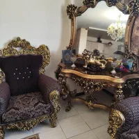 مبل استیل سلطنتی ۹نفره با کنسول|مبلمان خانگی و میز عسلی|بروجرد, |دیوار