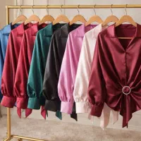 شومیز گرهی ترند ساتن ال ایکس مجلسی