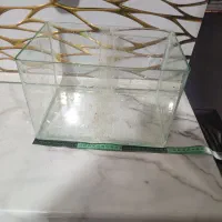 اکواریوم شیشه خم به همراه شن