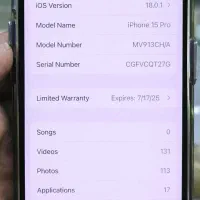 اپل iPhone 15 Pro با حافظهٔ ۱۲۸ گیگابایت|موبایل|سبزوار, پامنار|دیوار