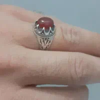 انگشتر نقره باسنگ عقیق اصل