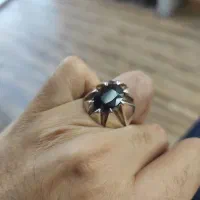 انگشتر نقره یاقوت کبود