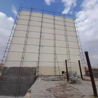 بنایی سیمانکاری پلاستر. دیوار چینی شیب بندی