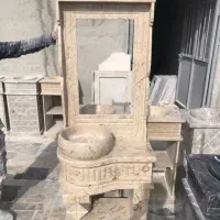 تولید روشویی سنگی دوپایه با سنگ مرمریت