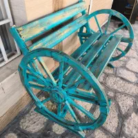 نیمکت چوبی فانتزی|صندلی و نیمکت|گلمکان, |دیوار