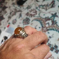 انگشتر تمام دست‌ساز استاد خجسته یاقوت زرد آفریقا|جواهرات|ارومیه, |دیوار