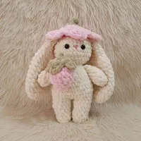 خرگوش بافتنی توت فرنگی و قورباغه ای و.(کاموا مخمل)|اسباببازی|سبزوار, قاضی زاد|دیوار