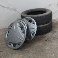 یک جفت لاستیک کویر تایر پراید و قالپاق