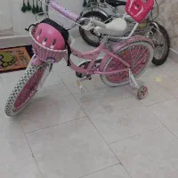 دوچرخه دخترانه نو هست سالم به همراه جک کلاه و زنگ