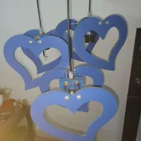 لوستر سقفی ۳ تایی مدل قلبی عالی|لوستر و چراغ آویز|پرند, فاز ۱|دیوار