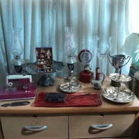 چرخ خیاطی کوچک چراق نفتی قدیمی آنتیک.  زیرقیمت