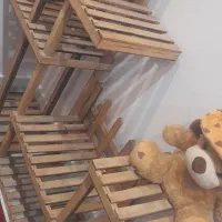 استند گلدان چوبی