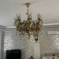 لوستر برنز اصل ۱۵شاخه تمام برنجی|لوستر و چراغ آویز|رشت, لاکانی|دیوار