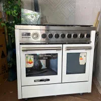 گاز پنج شعله فر دار تمام استیل پیلوت