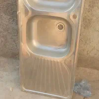 سینگ 50در120دوقلو استیل و میز نهارخوری 4نفره